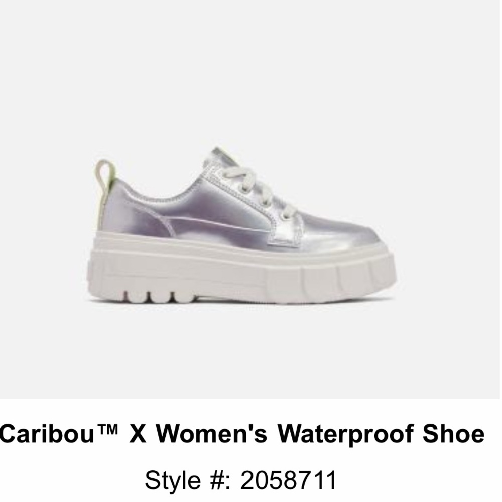 Caribou X Waterproof Shoe - Silver and Lime Green, sold out online